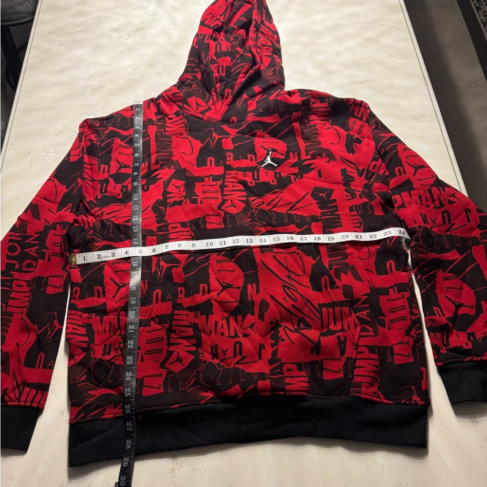 Jordan Red and Black Graphic Hoodie